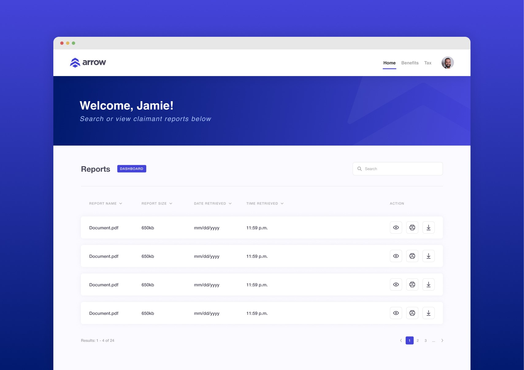 Arrow Final Design Dashboard